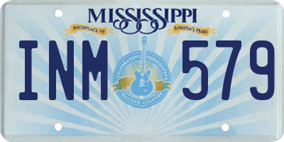 MS license plate INM579