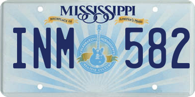 MS license plate INM582