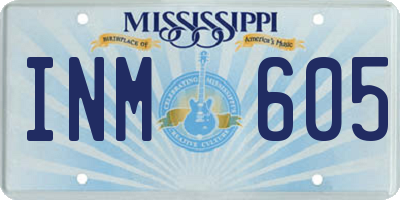 MS license plate INM605