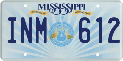 MS license plate INM612