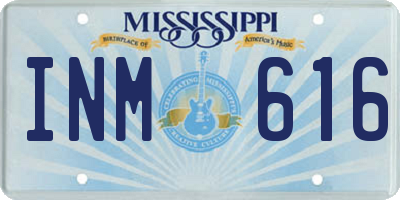 MS license plate INM616