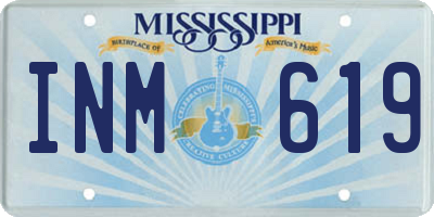 MS license plate INM619