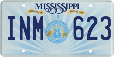 MS license plate INM623