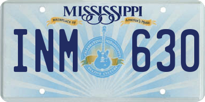 MS license plate INM630