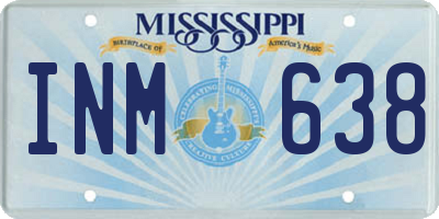 MS license plate INM638