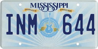 MS license plate INM644