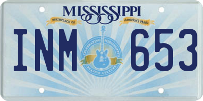 MS license plate INM653