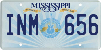 MS license plate INM656