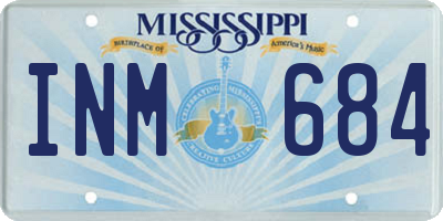MS license plate INM684