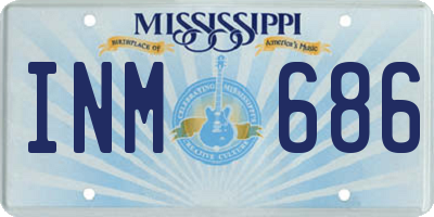 MS license plate INM686