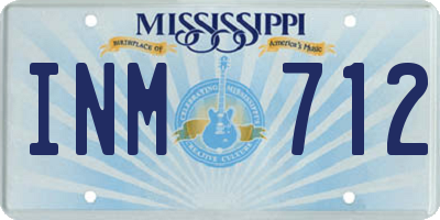 MS license plate INM712