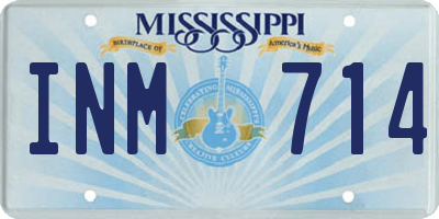 MS license plate INM714