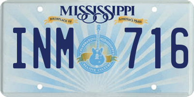 MS license plate INM716