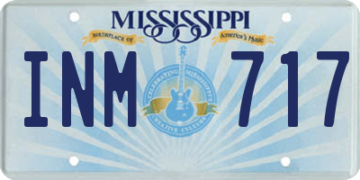 MS license plate INM717
