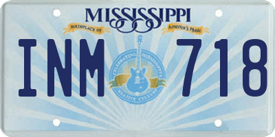 MS license plate INM718