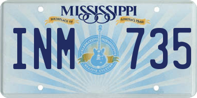 MS license plate INM735
