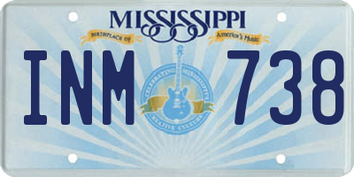 MS license plate INM738