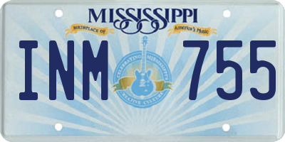 MS license plate INM755