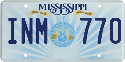 MS license plate INM770