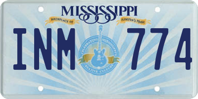 MS license plate INM774