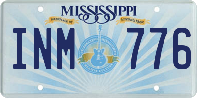 MS license plate INM776