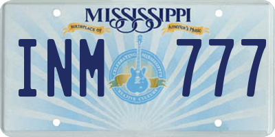 MS license plate INM777