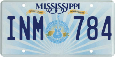 MS license plate INM784