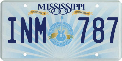 MS license plate INM787