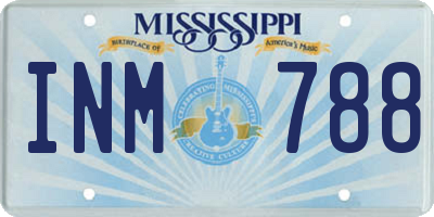 MS license plate INM788