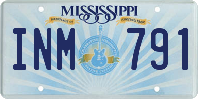 MS license plate INM791