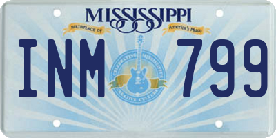 MS license plate INM799