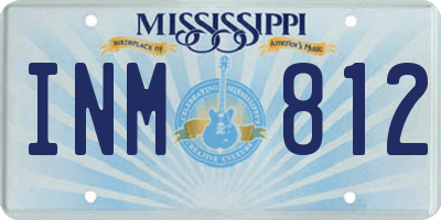 MS license plate INM812