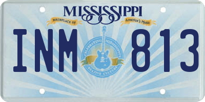 MS license plate INM813