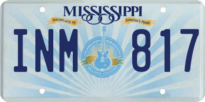 MS license plate INM817