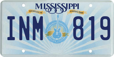 MS license plate INM819