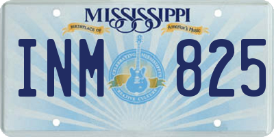 MS license plate INM825
