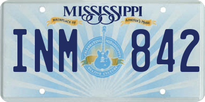 MS license plate INM842