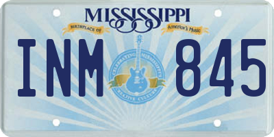 MS license plate INM845