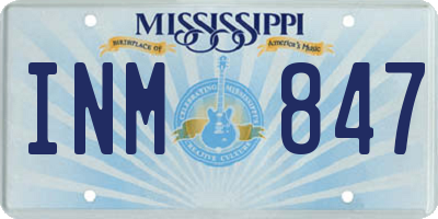 MS license plate INM847