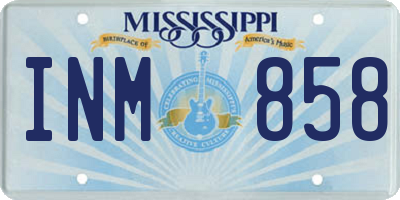 MS license plate INM858