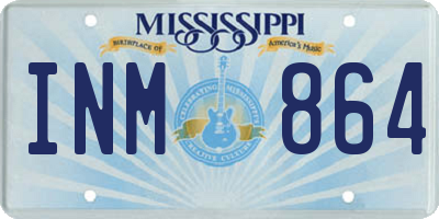 MS license plate INM864