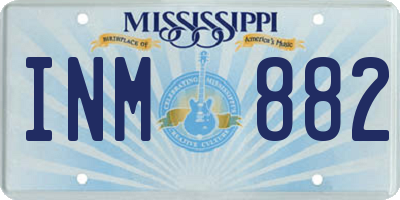 MS license plate INM882