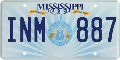 MS license plate INM887
