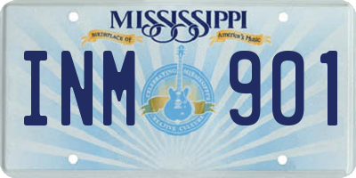 MS license plate INM901