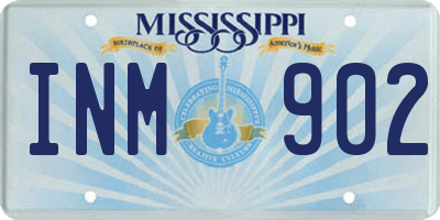 MS license plate INM902