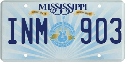 MS license plate INM903