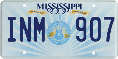 MS license plate INM907