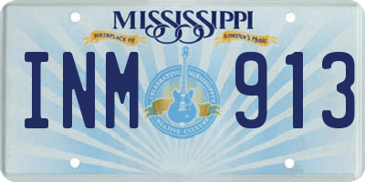 MS license plate INM913