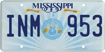 MS license plate INM953