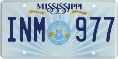 MS license plate INM977